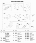 10 Kw Starter Motor Diagram and Parts List for 588447-0223-E2  Briggs and Stratton Engine